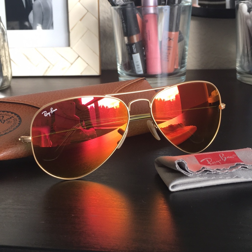 RAY BAN AVIATOR FLASH SUNGLASSES